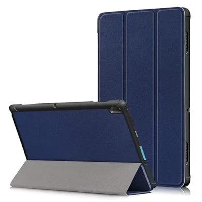 Image of Case for Lenovo Tab E10 10.1 inch TB X104F Tablet Cover Business light luxury Premium Smart PU Leather with Auto Sleep/Wake (Darkblue)