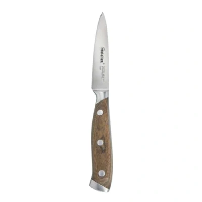 Image of Metaltex Heritage Paring Knife Precision Slicing Blade, Durable Stainless Steel, Ergonomic Wooden Handle Ideal for Fruits &amp; Vegetables