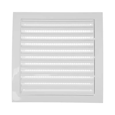 Image of Vent Systems 190 x mm / 7.5 Inch White Square Louvered Air Supply Cover Dryer, Conditioner Cover, HVAC Exhaust Ventilation Grille for Bathroom, Home, Kitchen