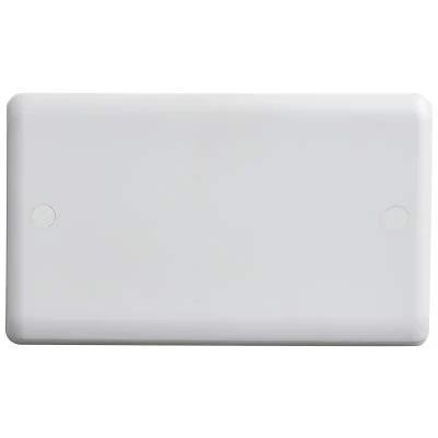 Image of DETA VC1201 2 Gang Blank Plate/VIMARK Curve White