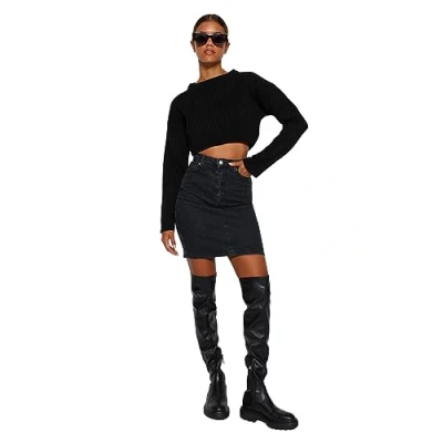 Image of Trendyol Woman Mini Pen A line Denim Skirt