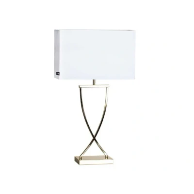 Image of By Rydéns Omega table lamp brass/white height 69cm