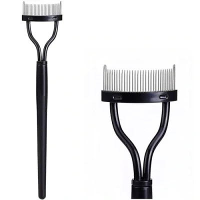 Image of Eyelash Comb Separator Brush Mascara Applicator Definer With Cover Arc Designed Cosmetic Brushes Tool A