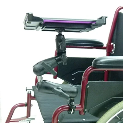 Image of BuyBits Extended Adjustable Wheelchair U Bolt Tablet Holder Mount for Apple iPad PRO 9.7
