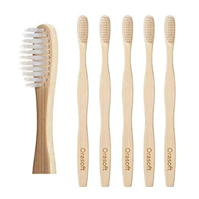 Image of Orasoft Extra Soft Toothbrush for Sensitive Teeth and Gums 5 Pack Bristle Toothbrushes Adults Gum Recession Flossing