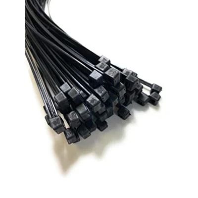 Image of TR Nylon Plastic Cable Ties Long and Wide Extra Large Zip Black White wrap 20 pieces (Black, 9.0mm x 550mm)