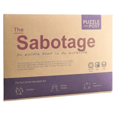 Image of Unique Escape Room In An Envelope Great For Groups Families &amp; Friends Perfect Games Night A Box Puzzle Mystery Game The Sabotage
