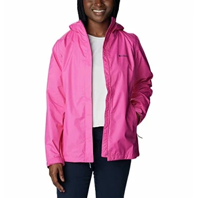 Image of Columbia Women&#039;s Arcadia Rain Jacket, Wild Geranium, S