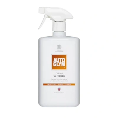 Image of Autoglym Clean Wheels, 1 Litre Car Wheel Cleaner Heavy Duty Traffic Film Remover for Dirt, Brake Dust, Metal Contaminants Alloy Cleaner, Concentrated Tyres