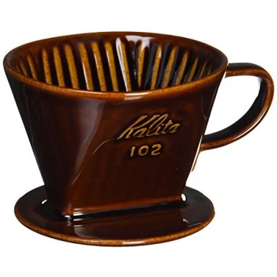 Image of Kalita Ceramic Coffee Dripper (Brown) For 2 4 Cups By