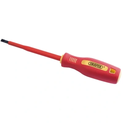 Image of Draper Fully Insulated Plain Slot Screwdriver, 5.5 x 125mm (Sold Loose)