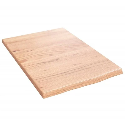 Image of vidaXL Bathroom Countertop Light Brown 40x60x2 cm Treated Solid Wood