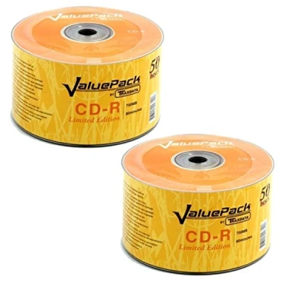 Image of 100 PACK ARITA CDR BLANK CD R DISC 52X 700MB 80MIN BRAND NEW
