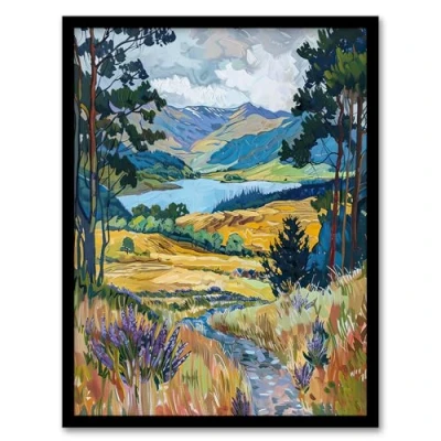 Image of Artery8 Loch Lomond Scottish Landscape Nature Lover Living Room Artwork Framed Wall Art Print A4