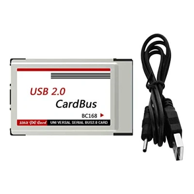 Image of Yeshai3369 PCMCIA to USB 2.0 CardBus Converter, 2 Ports PCI Express Card Adapter for Nokebook Laptop