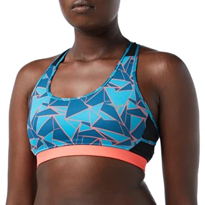 Image of Mizuno Women&#039;s Alpha Graphic Bra, Algiers Blue, M