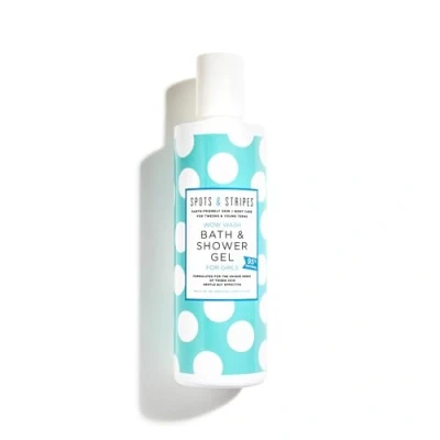 Image of Spots &amp; Stripes Wow Wash Bath Shower Gel for Girls, a Delicious Smelling, Natural Kids Body that Gently Cleans Young Bodies, Sulphate Free and Moisturising, with Coconut Vanilla (250ml)