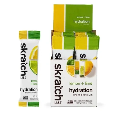 Image of Skratch Labs Hydration Packets Drink Mix, Lemon Lime (20ct)