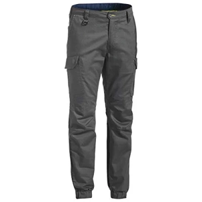 Image of Bisley Workwear UKBPC6332_BCCG Flex &amp; Move Stretch Canvas Stove Pipe Trousers Charcoal, 36