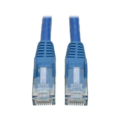 Image of Eaton Cat6 Gigabit Snagless Molded UTP Patch Ethernet Cable, RJ45 Male to Blue, 10 Feet / 3 Meters (N201 010 BL)