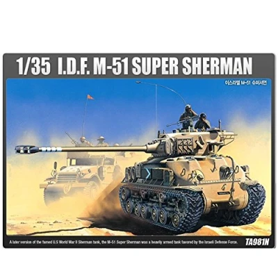 Image of SSGSSK Academy Models 13254 TA981N 1/35scale Model kit Israeli Medium Tank M51 Super Sherman