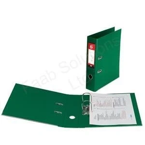 Image of 5 Star Lever Arch File PVC Spine 70mm Foolscap Green [Pack of 10]
