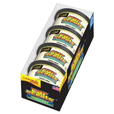 Image of California Scents CCS 444TR Air Freshener, Fresh Linen Car (Pack of 4)