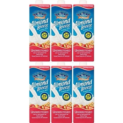 Image of (6 Pack) Blue Diamond Almond Milk Unsweetened 1000ml 6 Pack Bundle
