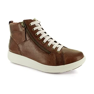 Image of Strive Women&#039;s Sneaker Boot Kensignton Arch Supportive, Dark Tan, 5 UK