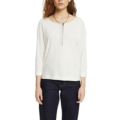 Image of ESPRIT Women&#039;s 082ee1k337 T Shirt, 110/Off White, S