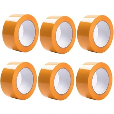 Image of isupli Parcel Packaging Tape 6 x Orange 48mm 66m Heavy Duty Strong Adhesive Cello for Packing Cardboard Box House Moving Shipping