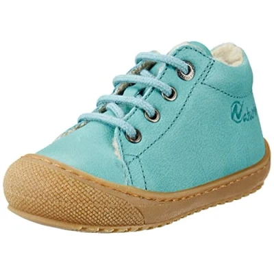 Image of Naturino Racoon First Steps Shoes with Wool Lining, Light Blue, 3.5 UK Child