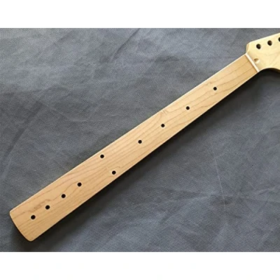 Image of Fretless Guitar neck 22 frets 25.5inch maple Fingerboard Black dot Inlay gloss