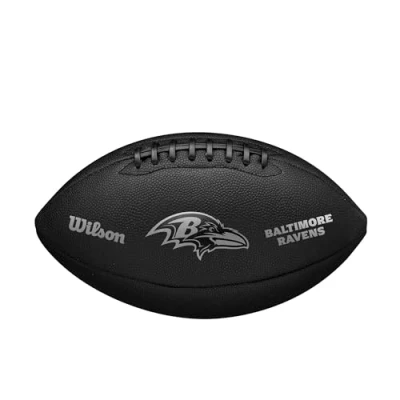 Image of WILSON NFL Team Metallic Premiere Football Official Size, Baltimore Ravens