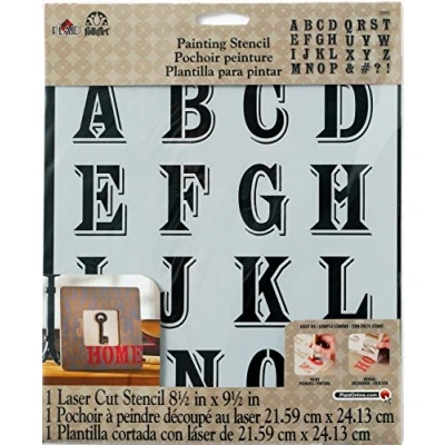 Image of Plaid Alpha Peddler Stencil