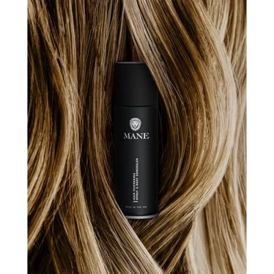 Image of Medium Brown Hair Thickening Spray by Mane UK Ltd for Loss and Thinning to conceal roots.