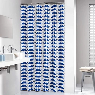 Image of Sealskin Shower Curtain, PEVA, Blue, 180 x 200 cm, 210971324