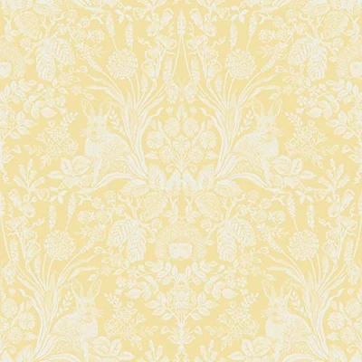 Image of Holden Decor Whitcliffe Harlen Yellow Wallpaper 90806 Woodland Animals