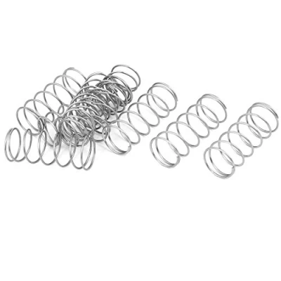 Image of sourcingmap Compression Spring,304 Stainless Steel,14mm OD,0.8mm Wire Size,35mm Free Length,Silver Tone,10Pcs