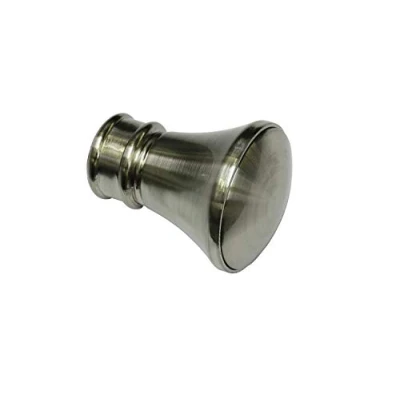 Image of Gardinia Curtain Rod Finials, Aluminum Stainless Steel Finish, Ø 25 mm, 30414