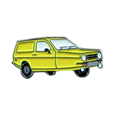 Image of Metal Enamel Pin Badge Brooch Reliant Robin Yellow