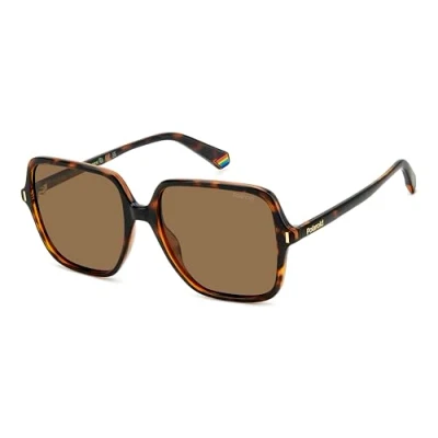 Image of Polaroid Sunglasses, Women&#039;s, Size: 56, Havana
