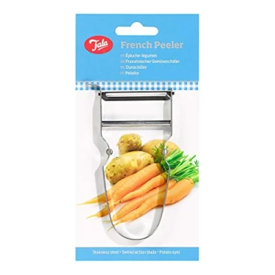 Image of Tala Traditional Style, French deign and Made Peeler, Perfect for use with All Vegetables can Peel a Wide Selection of Fruits, Features Potato Eyer, Stainless Steel, Metalic+D182N19F106:M197