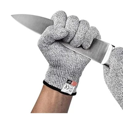 Image of Cut Resistant Gloves, Work Food Grade Level 5 Protection, Safety Kitchen and Outdoor Gloves (Medium)