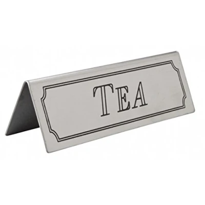 Image of Tea Table Sign Stainless Steel