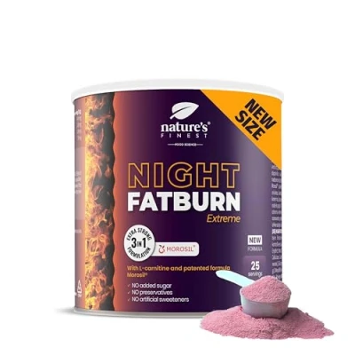 Image of Nature&#039;s Finest by Nutrisslim Night FatBurn Extreme: Weight Loss That Work Fast Drinks Time Fat Burner with Morosil, L Carnitine and Valerian, Gluten Free