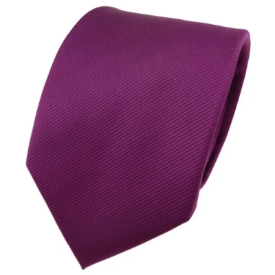 Image of TigerTie Men&#039;s Classic Solid Magenta Fuchsia Purple Necktie