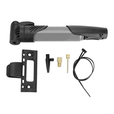 Image of VGEBY1 Bicycle Air Pump, Portable Compact Bike Inflator with Frame Mounting Kit Cycling Tire Repair Tool(Gray)
