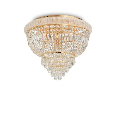 Image of Dubai 6 Light Ceiling Chandelier Brass, E14