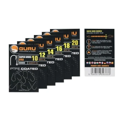 Image of Tackle Guru Super MWG Eyed Barbed Fishing Hooks (SMWG 20)